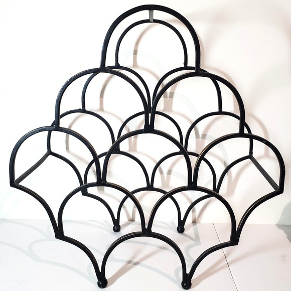 Other - Black Wrought Iron 8-Bottle Freestanding Arch Wine Rack Countertop Display Stand